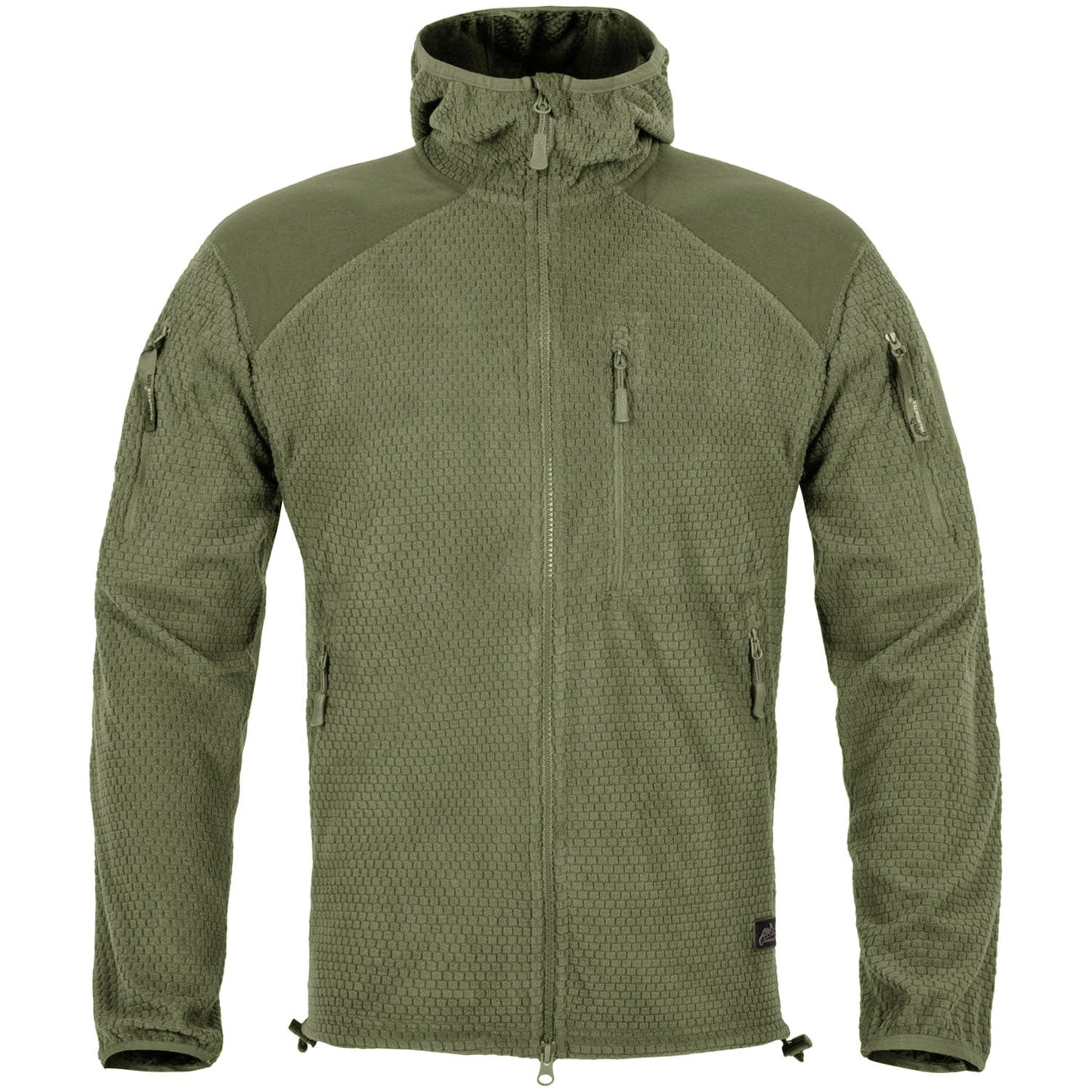 Polar Helikon Alpha Hoodie Grid Fleece - Olive Green