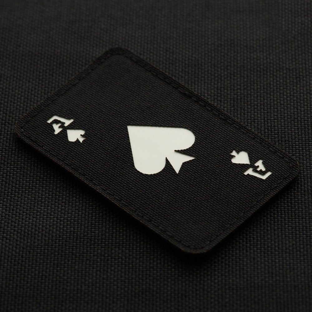 Naszywka fluorescencyjna M-Tac Ace Of Spades Laser Cut - Black/GID