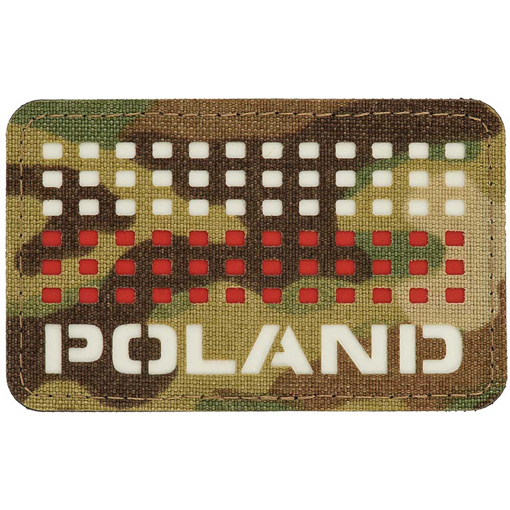 Naszywka M-Tac Flaga Poland Laser Cut - Multicam White/Red