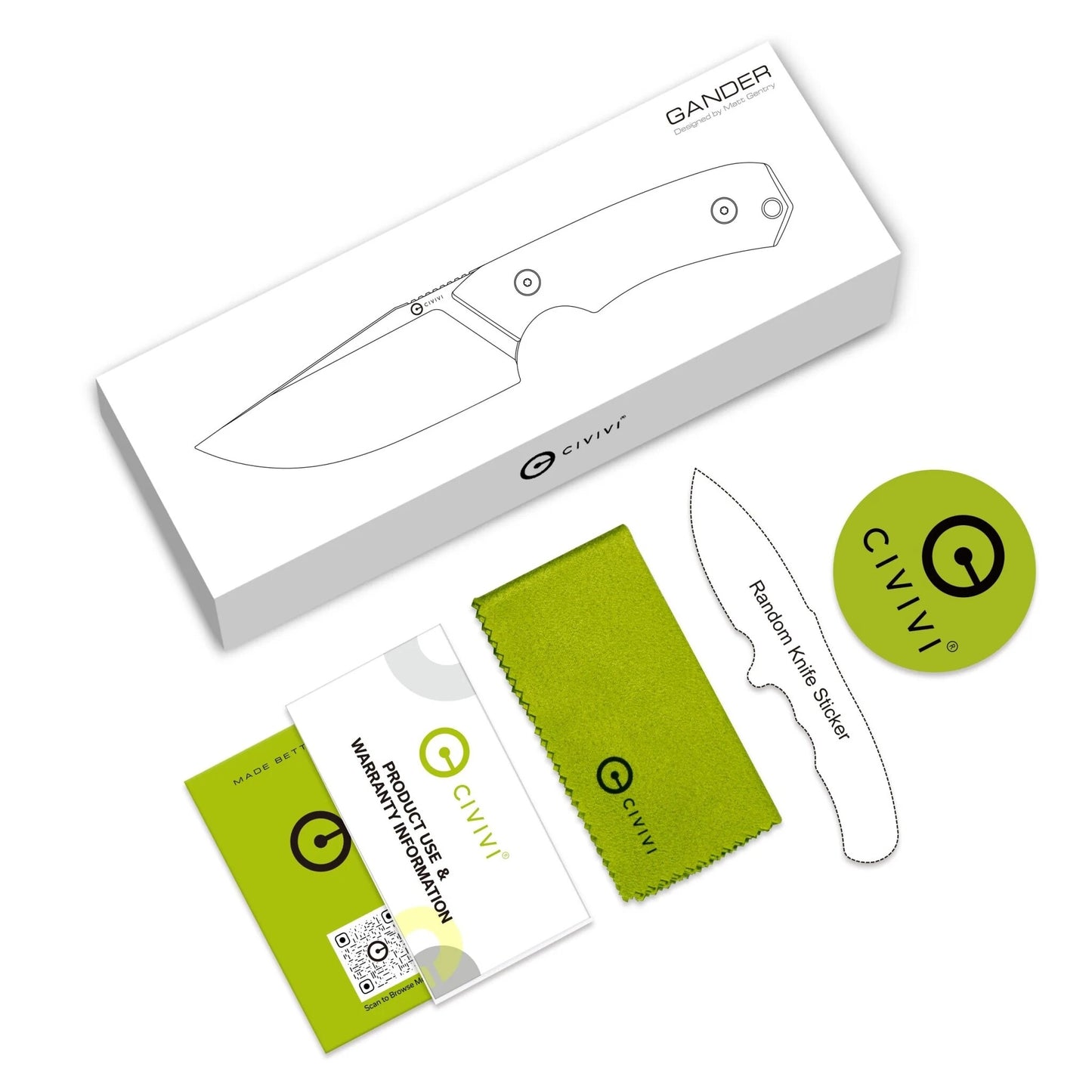 Nóż Civivi Gander Canvas Micarta - Black Stonewashed