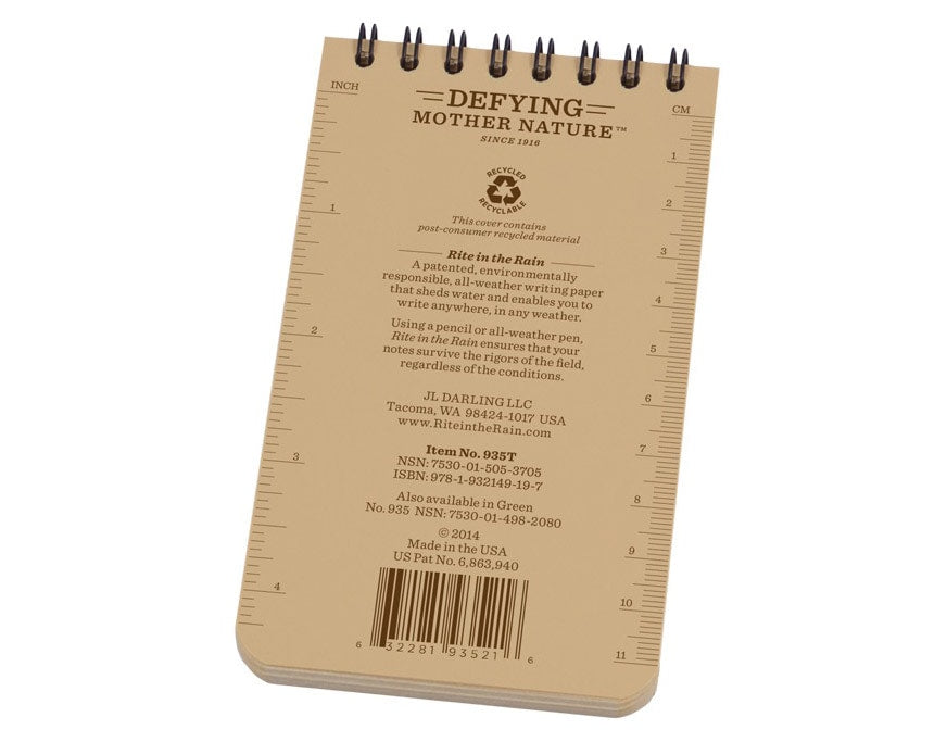 Notes wodoodporny Rite in the Rain 3x5" - Tan