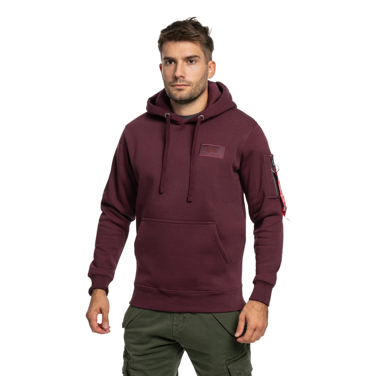 Bluza Alpha Industries Back Print Hoody - Dark Cherry