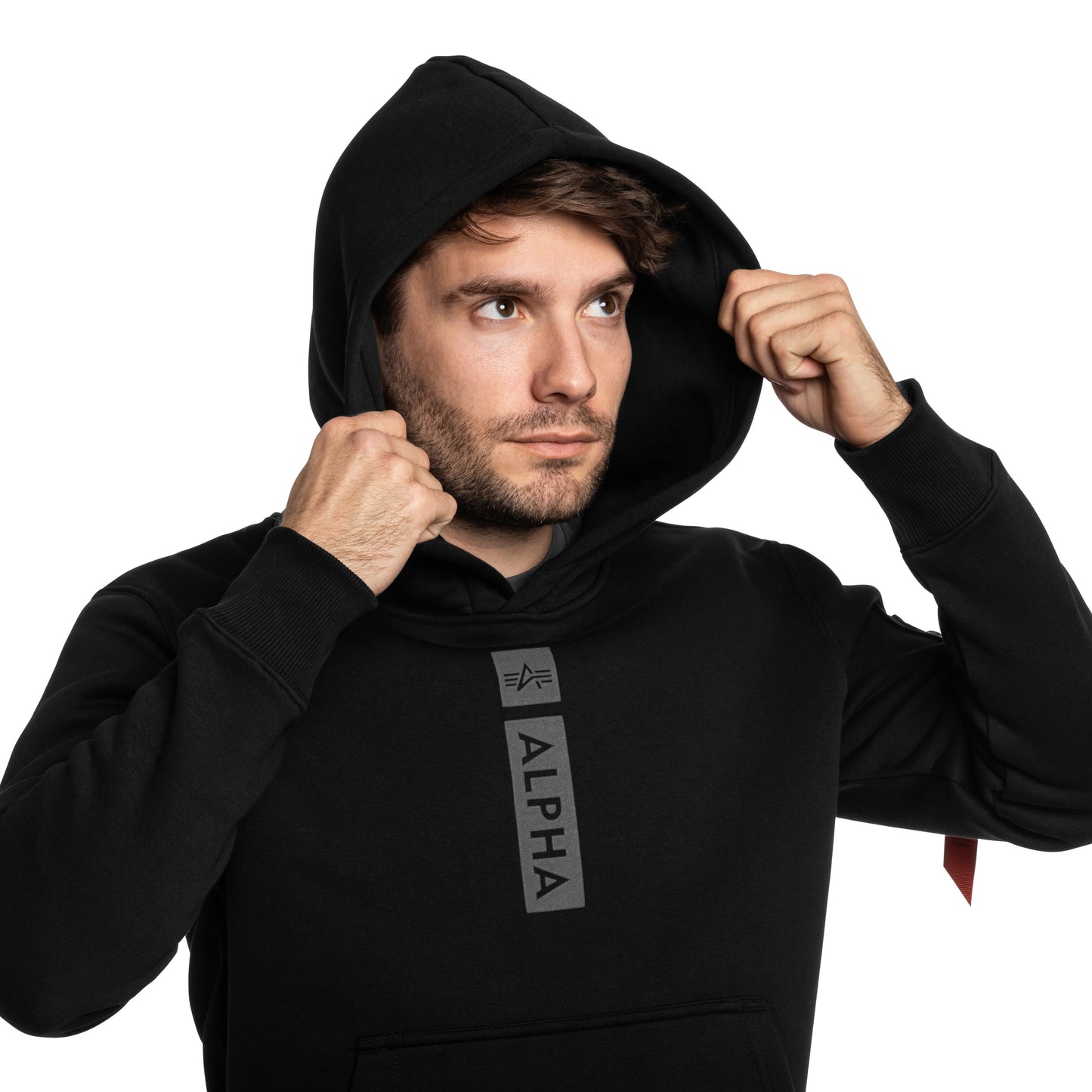 Bluza Alpha Industries Alpha Puff Print Hoodie - Black