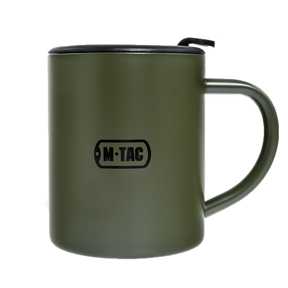 Kubek termiczny M-Tac z pokrywką 280 ml - Olive