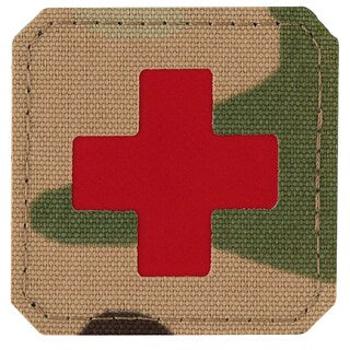 Naszywka medyczna M-Tac Medic Cross Laser Cut - Multicam/Red
