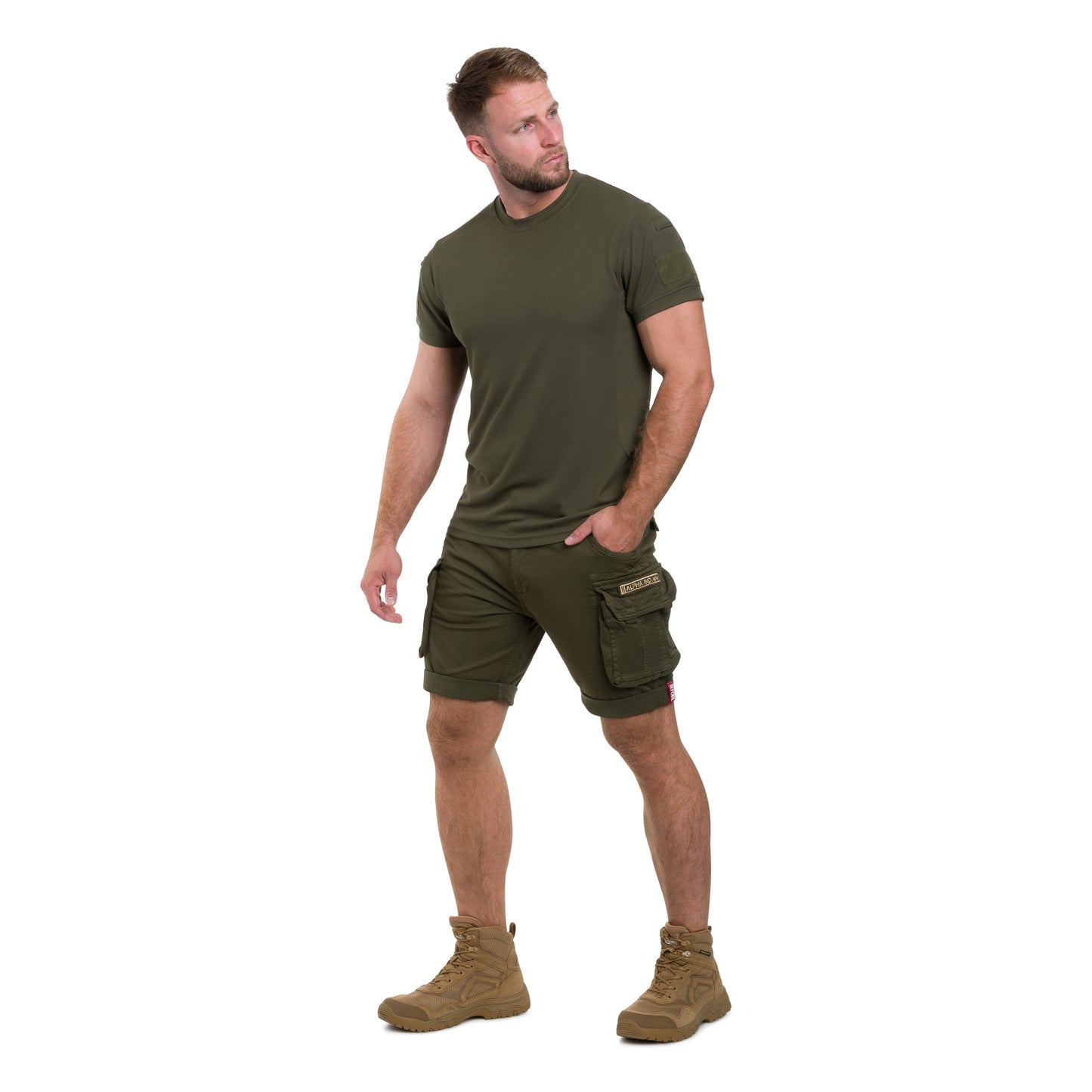 Szorty Alpha Industries Crew Short - Dark Olive