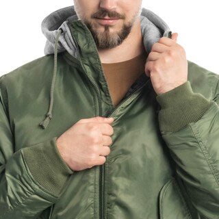Kurtka Brandit MA1 Sweat Hooded Jacket - Olive/Grey