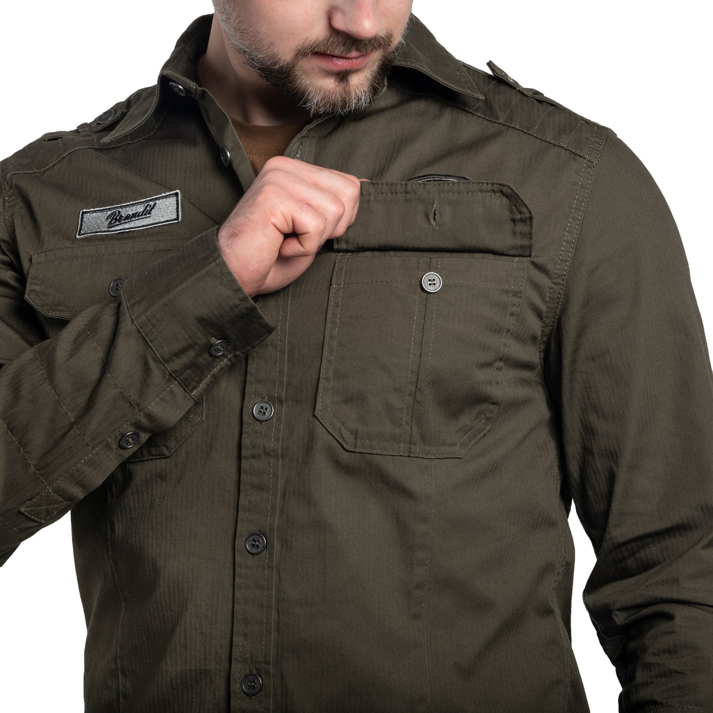 Koszula Brandit Luis Vintage Shirt - Olive