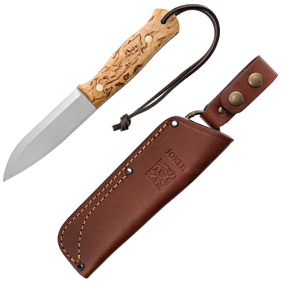 Nóż Joker Bushlore Curly Birch Scandi CL138