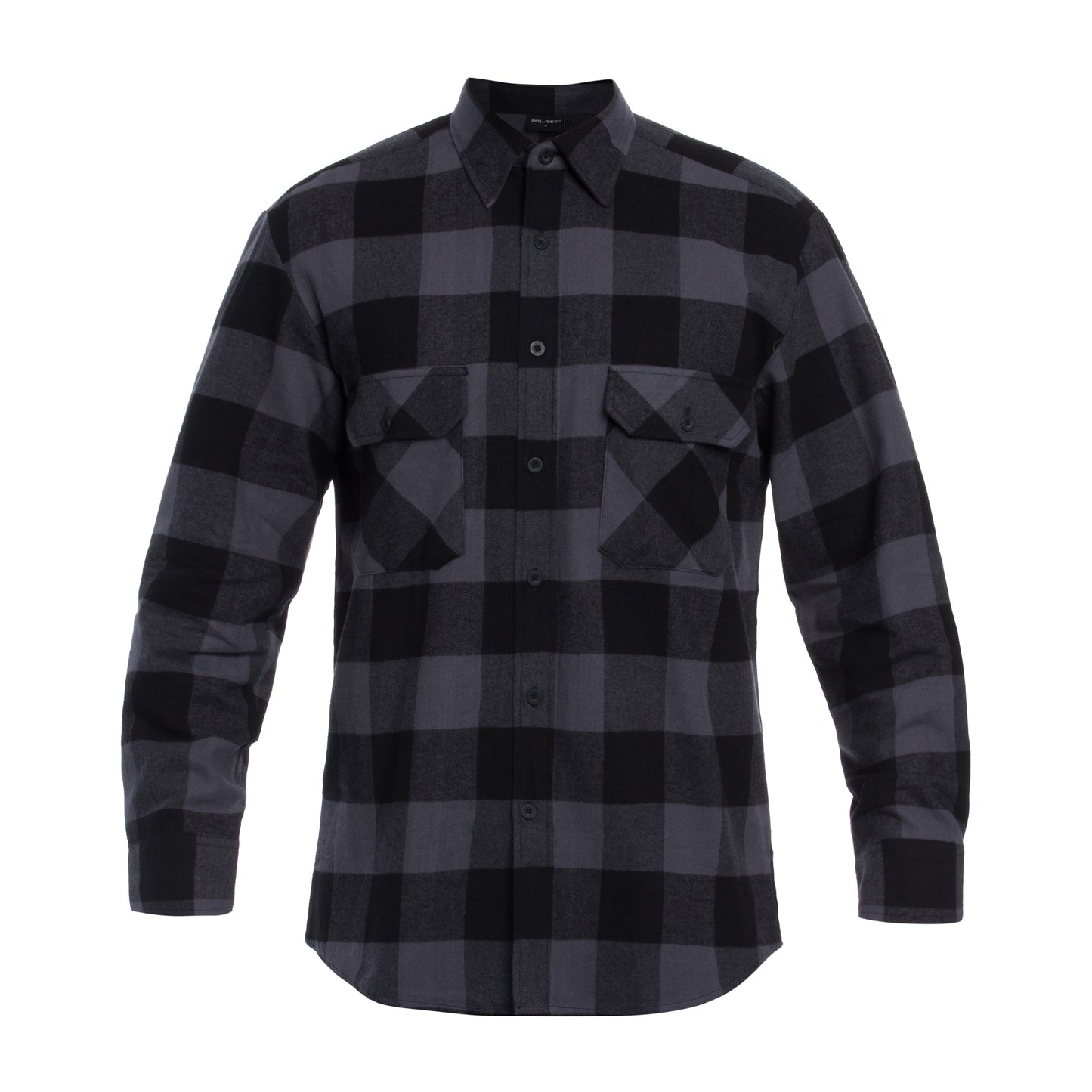 Koszula Mil-Tec Flannel Shirt Light Longsleeve - Black/Gray
