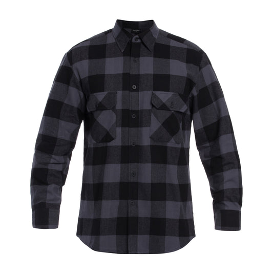 Koszula Mil-Tec Flannel Shirt Light Longsleeve - Black/Gray