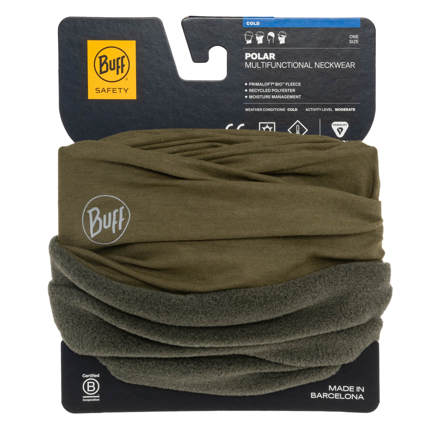 Chusta ochronna Buff Safety Polar Neckwear - Military