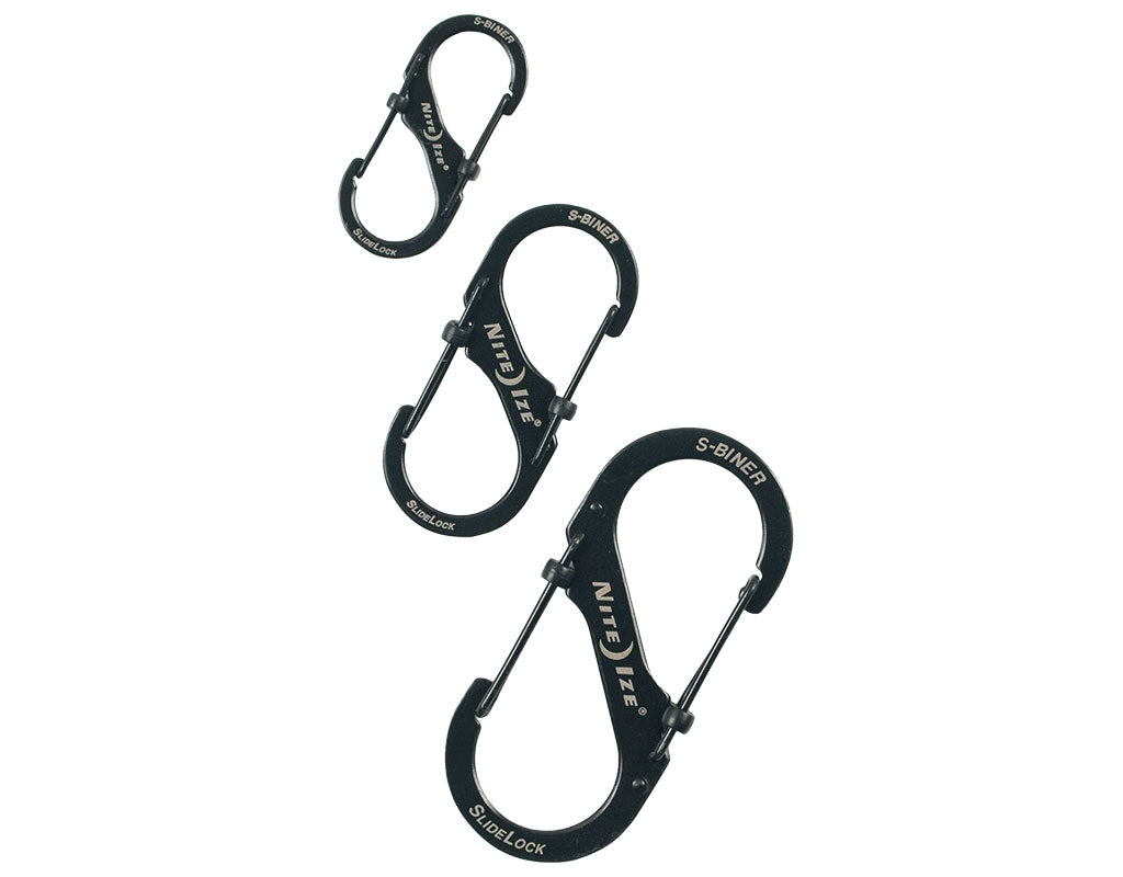 Karabińczyk Nite Ize S-Biner SlideLock Set - 3 sztuki - Black
