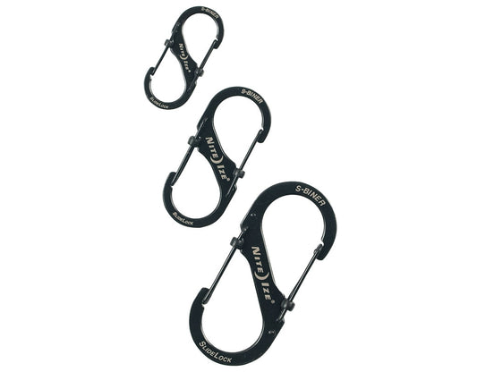 Karabińczyk Nite Ize S-Biner SlideLock Set - 3 sztuki - Black