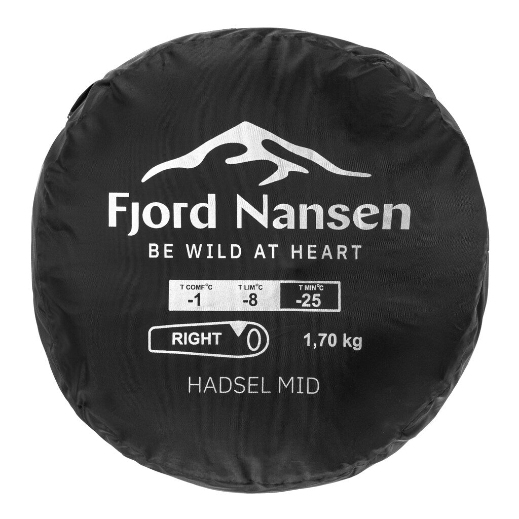 Śpiwór Fjord Nansen Hadsel MID Olive Drab 1700 g - prawy