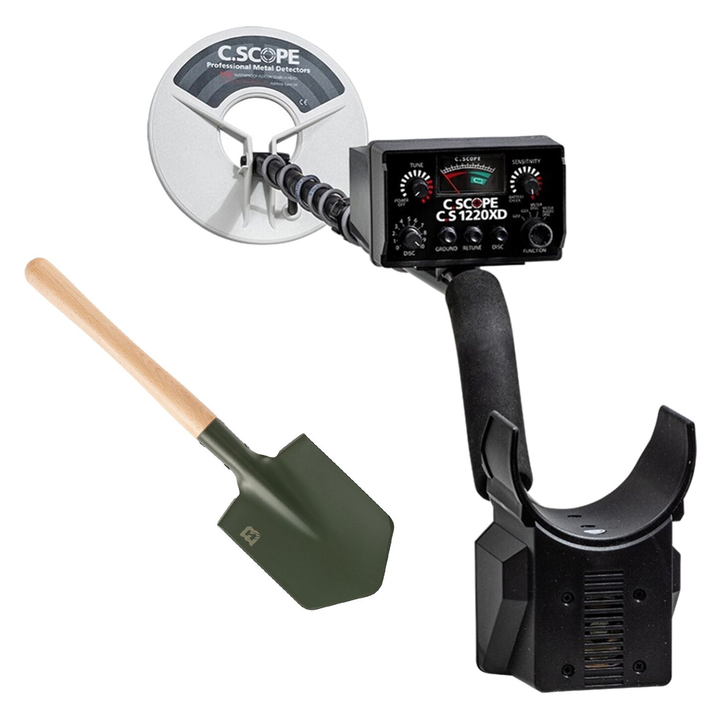 Wykrywacz metali C.Scope CS1220XD + saperka Badger Outdoor Forces Shovel - zestaw