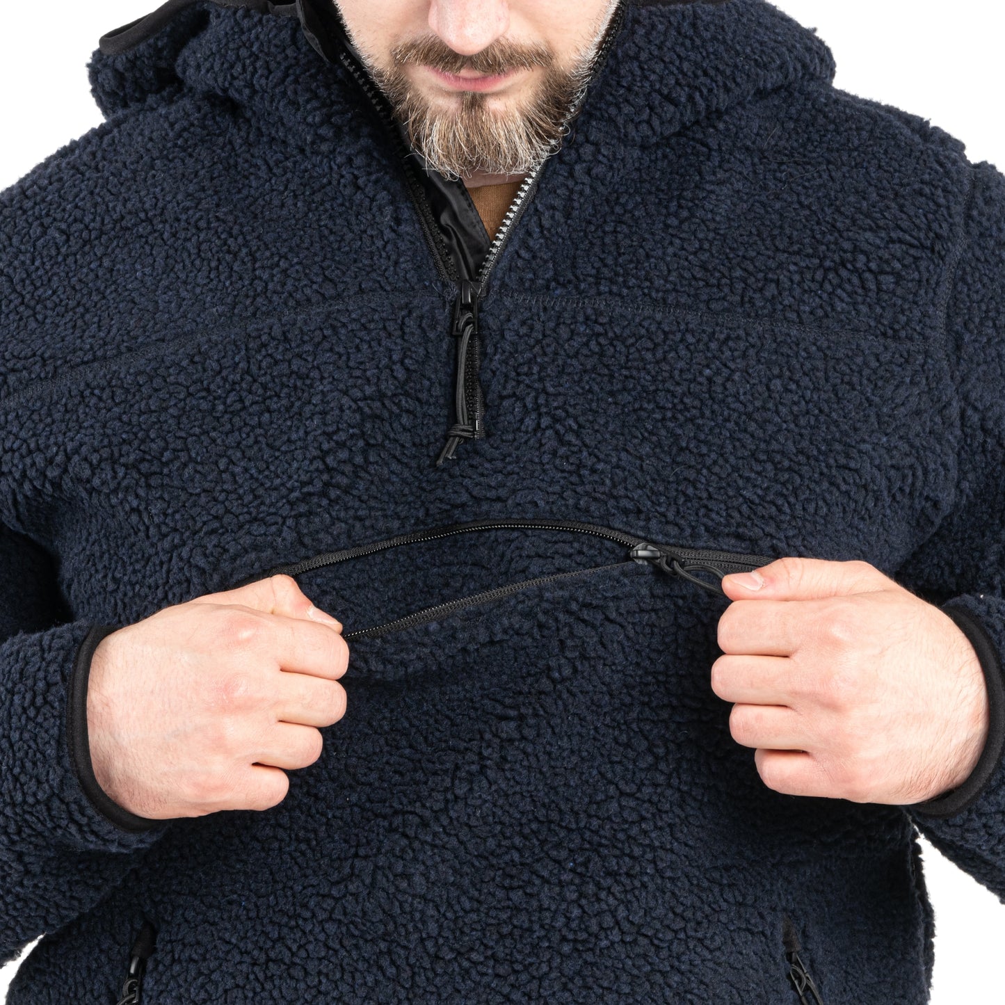 Polar Brandit Teddyfleece Worker Pullover - Navy