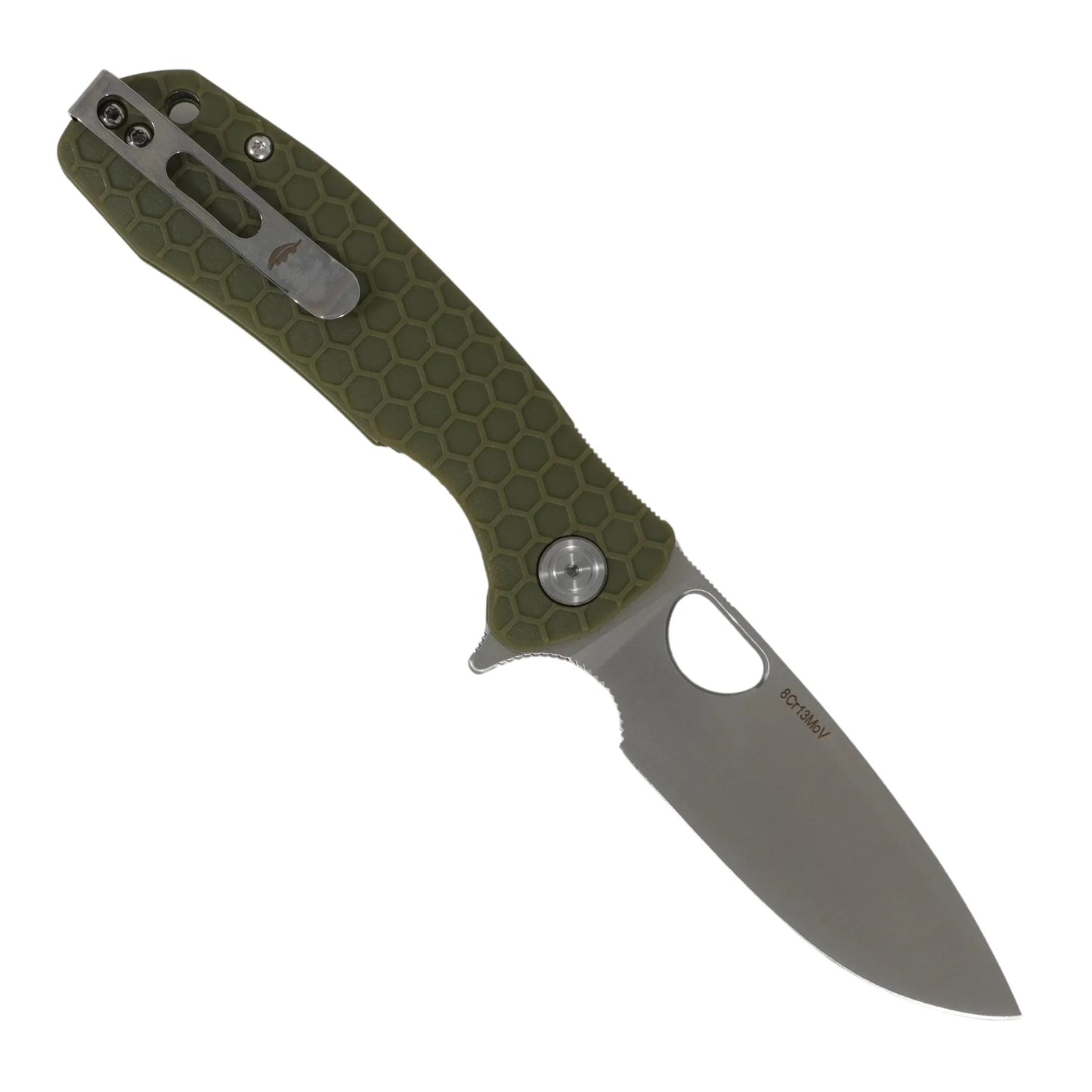 Nóż składany Honey Badger Drop-Point Flipper Small 8Cr13MoV - Green