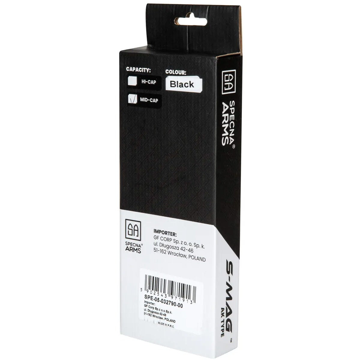Magazynek Mid-Cap Specna Arms S-Mag do replik AK - Czarny