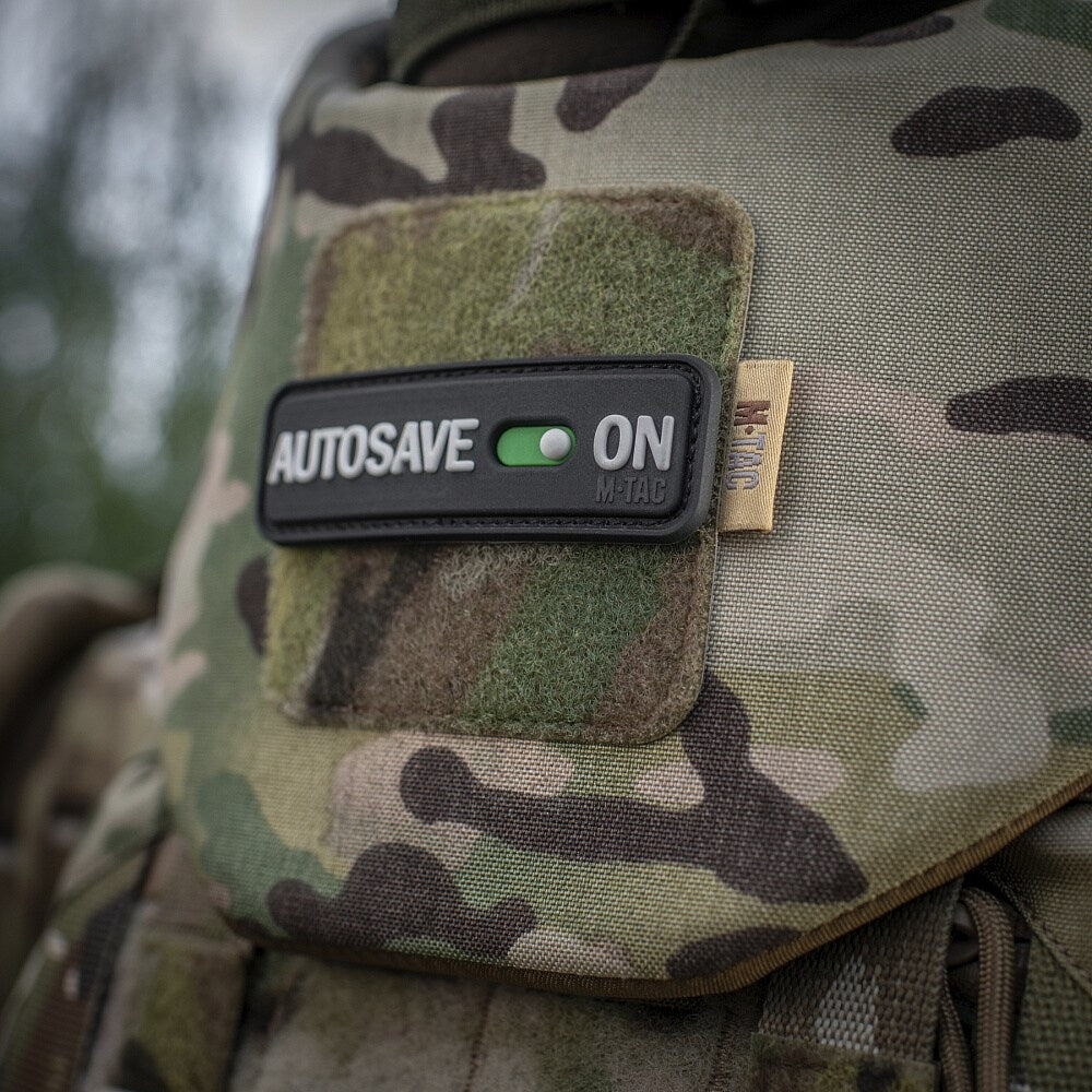 Naszywka M-Tac AUTOSAVE ON PVC - Black