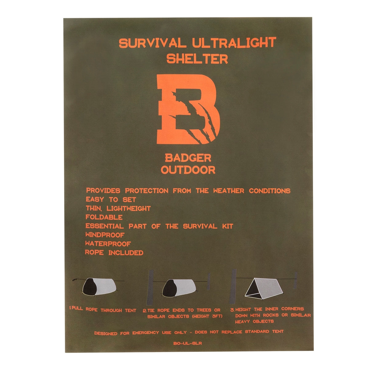 Namiot termiczny NRC Badger Outdoor Ultralight Shelter