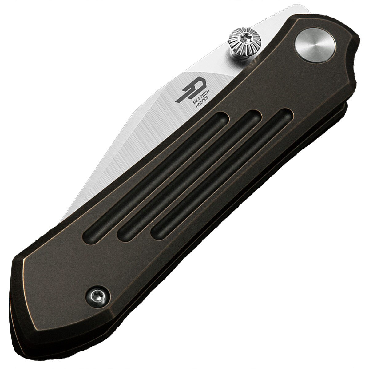 Nóż składany Bestech Knives Icarus - Silver Blade / Dark Bronze Titanium