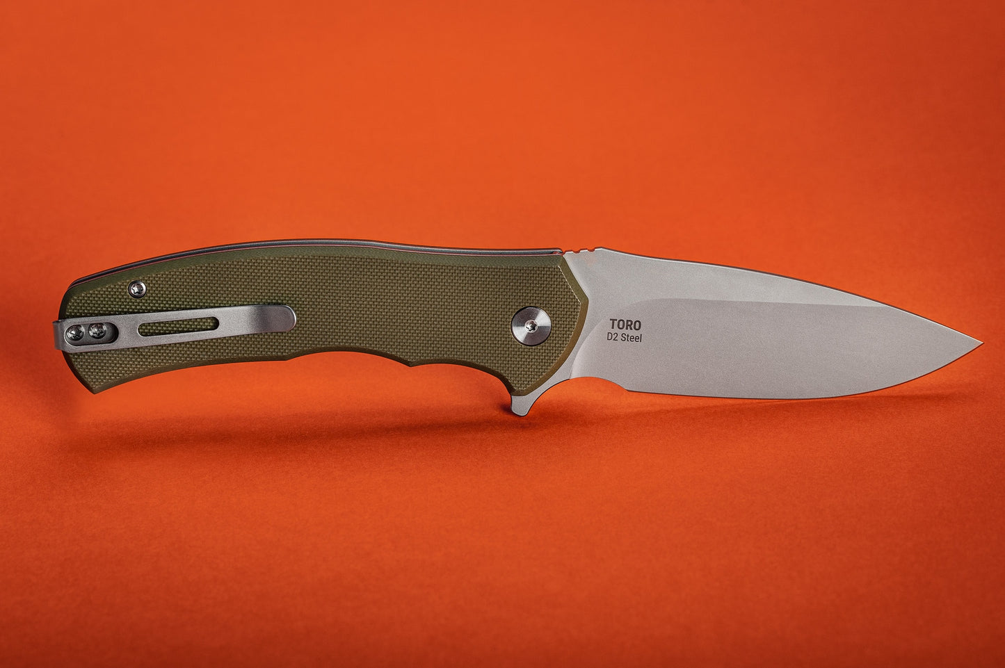Nóż składany Badger Outdoor D2 Toro - Green