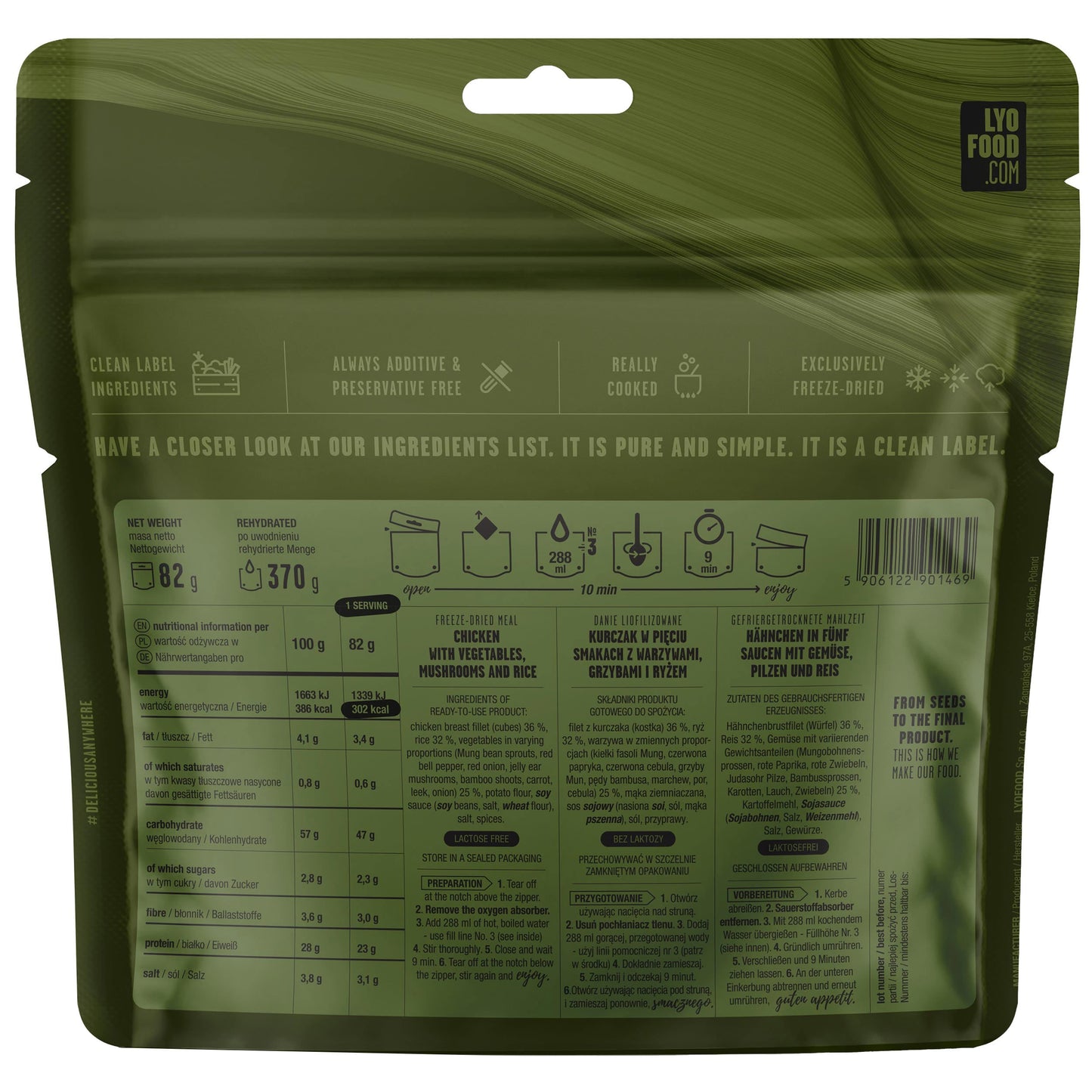 Żywność liofilizowana LYOFOOD Field Kurczak 5 smaków 370 g