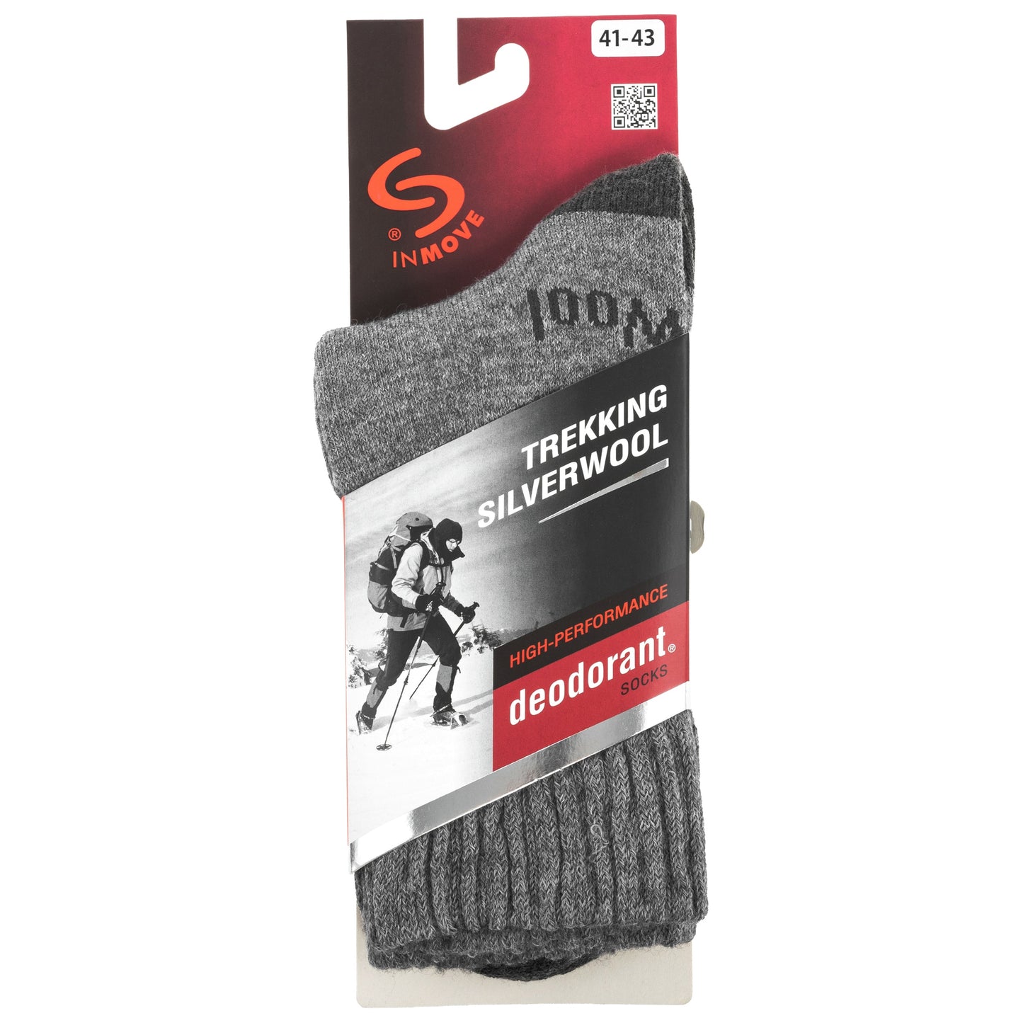 Skarpety INMOVE Trekking Deodorant Silverwool - Grey