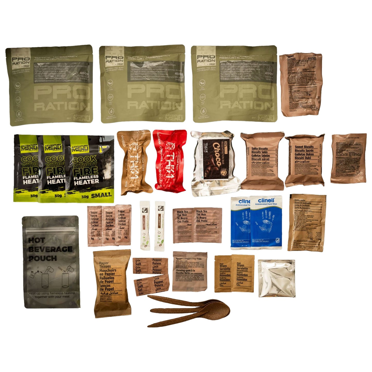 Racja żywnościowa Pro Ration Ultimate Tactical Ration Full-Day Menu II