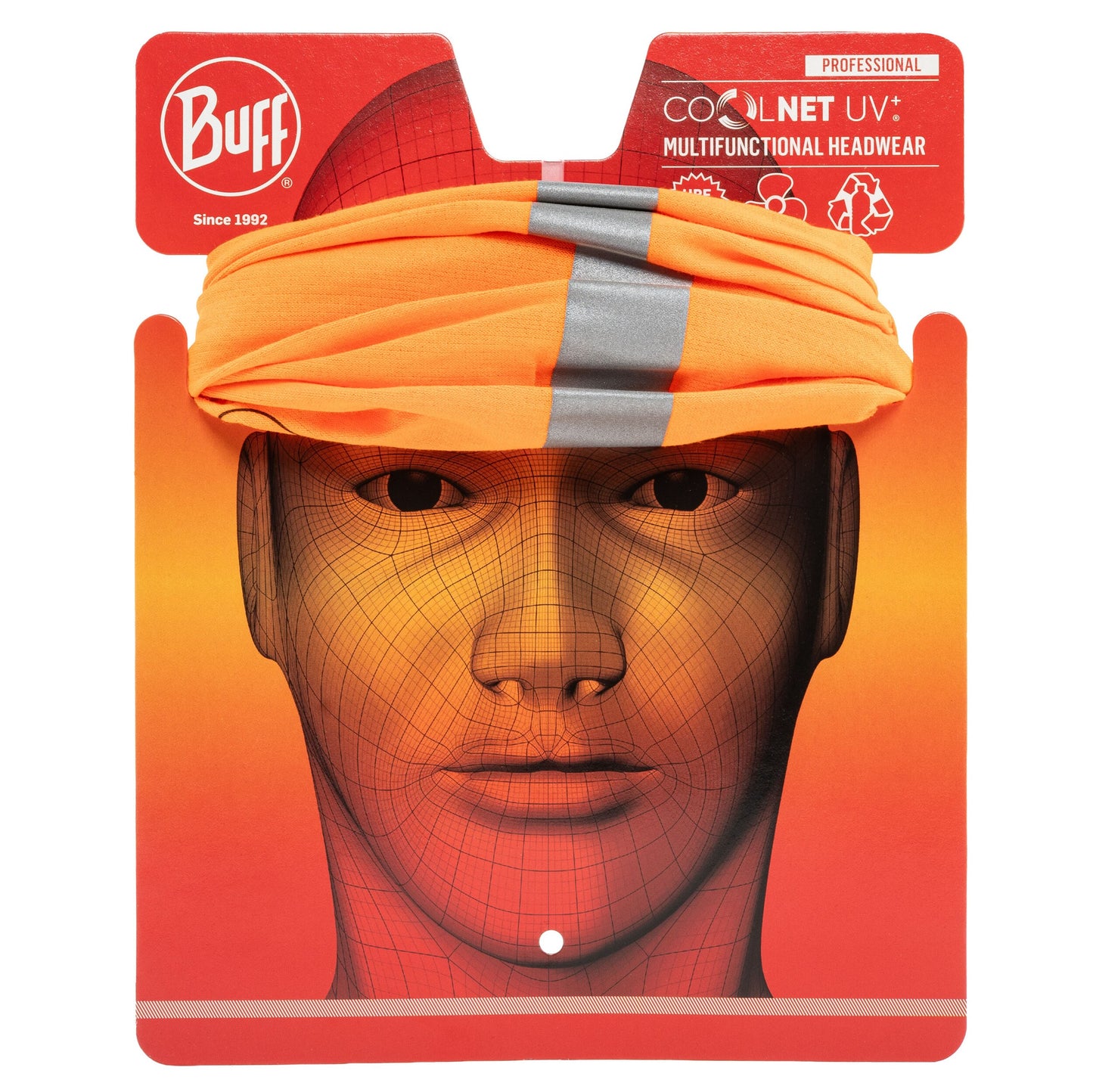 Chusta ochronna Buff Safety Coolnet UV Reflective - R-Solid Orange Fluor