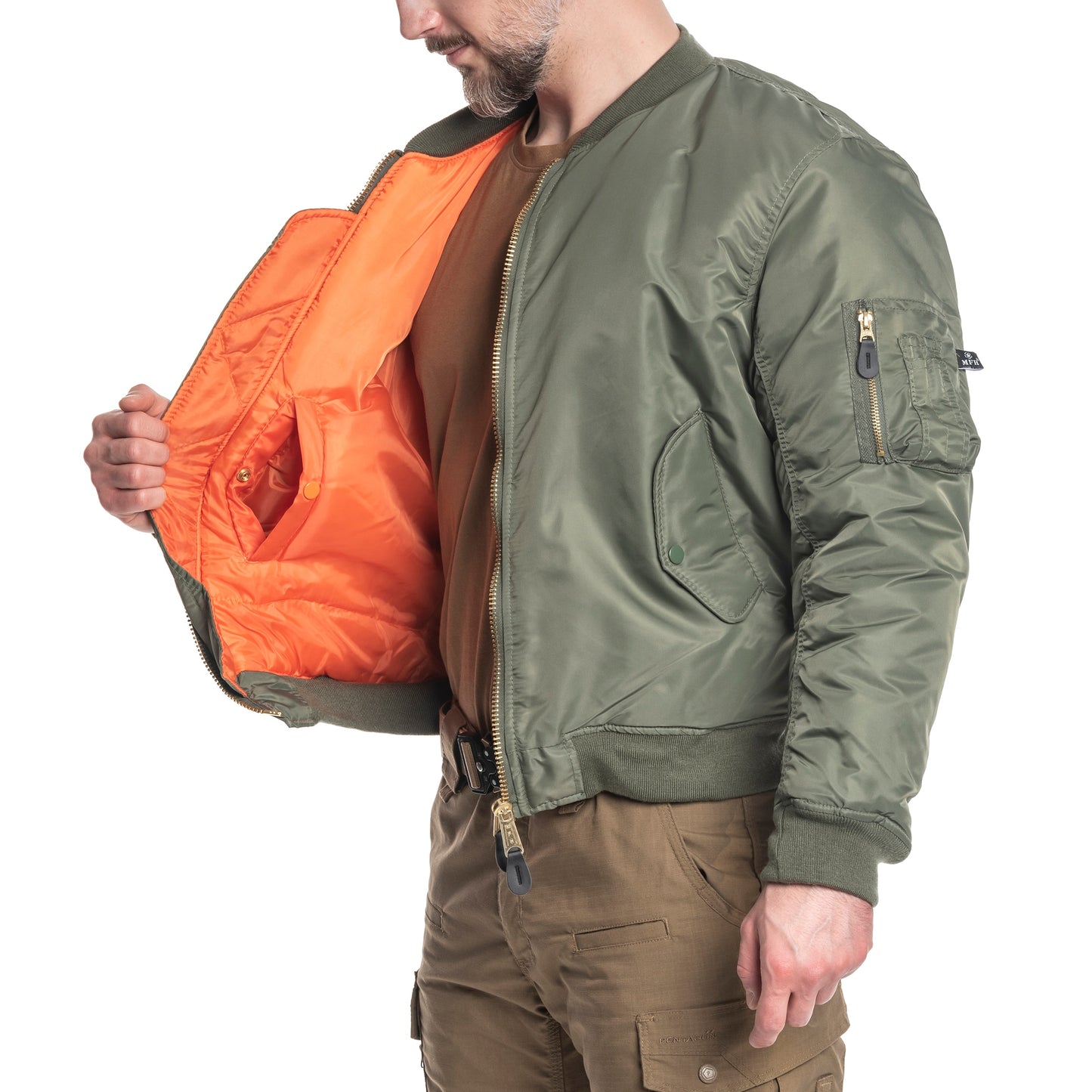 Kurtka MFH MA-1 US Flight Jacket - Olive