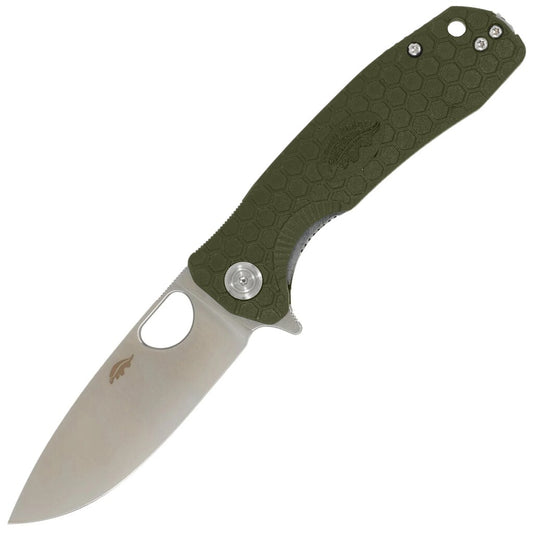 Nóż składany Honey Badger Drop-Point Flipper Small D2 - Green