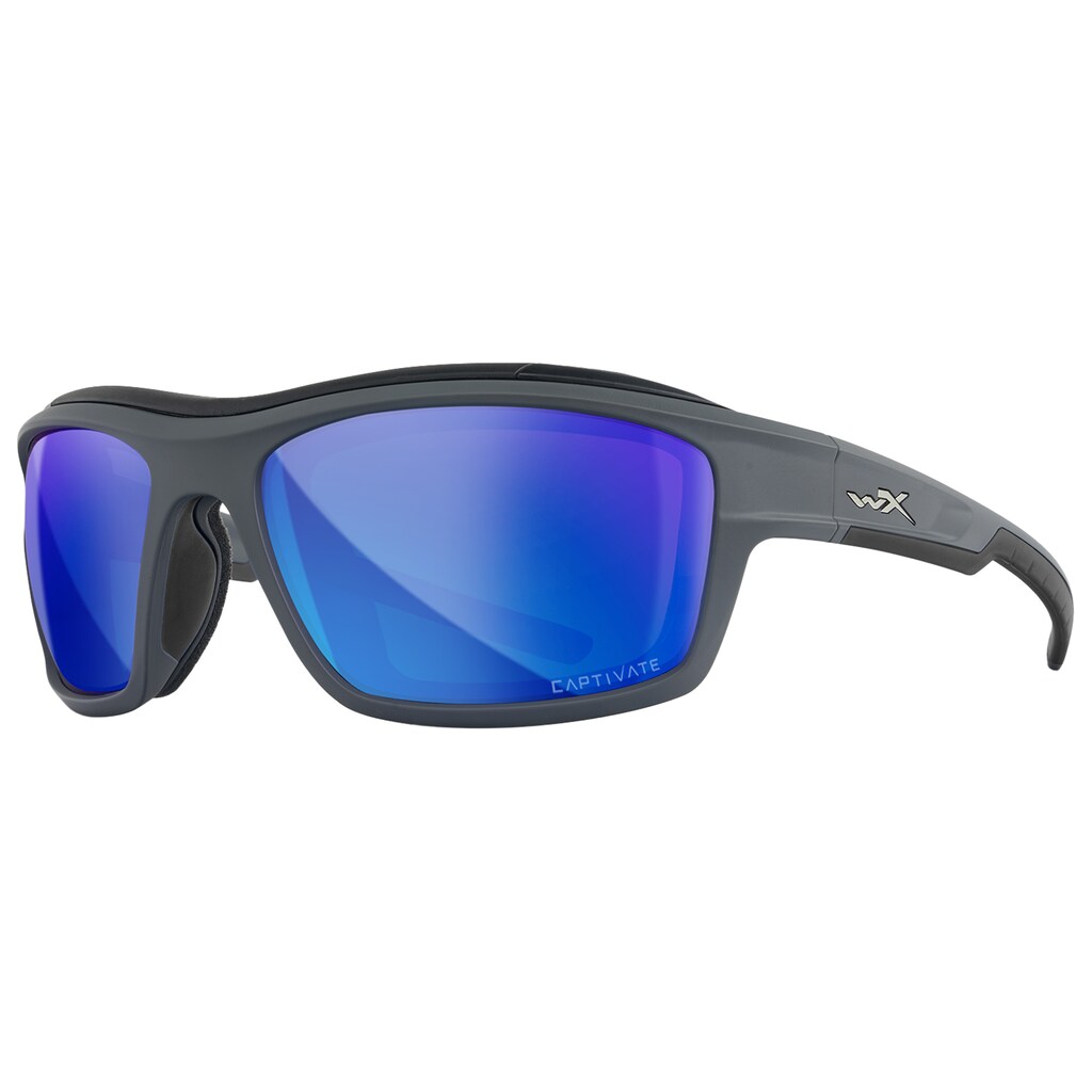 Okulary taktyczne Wiley X Ozone - Captivate Polarized Blue Mirror/Matte Grey