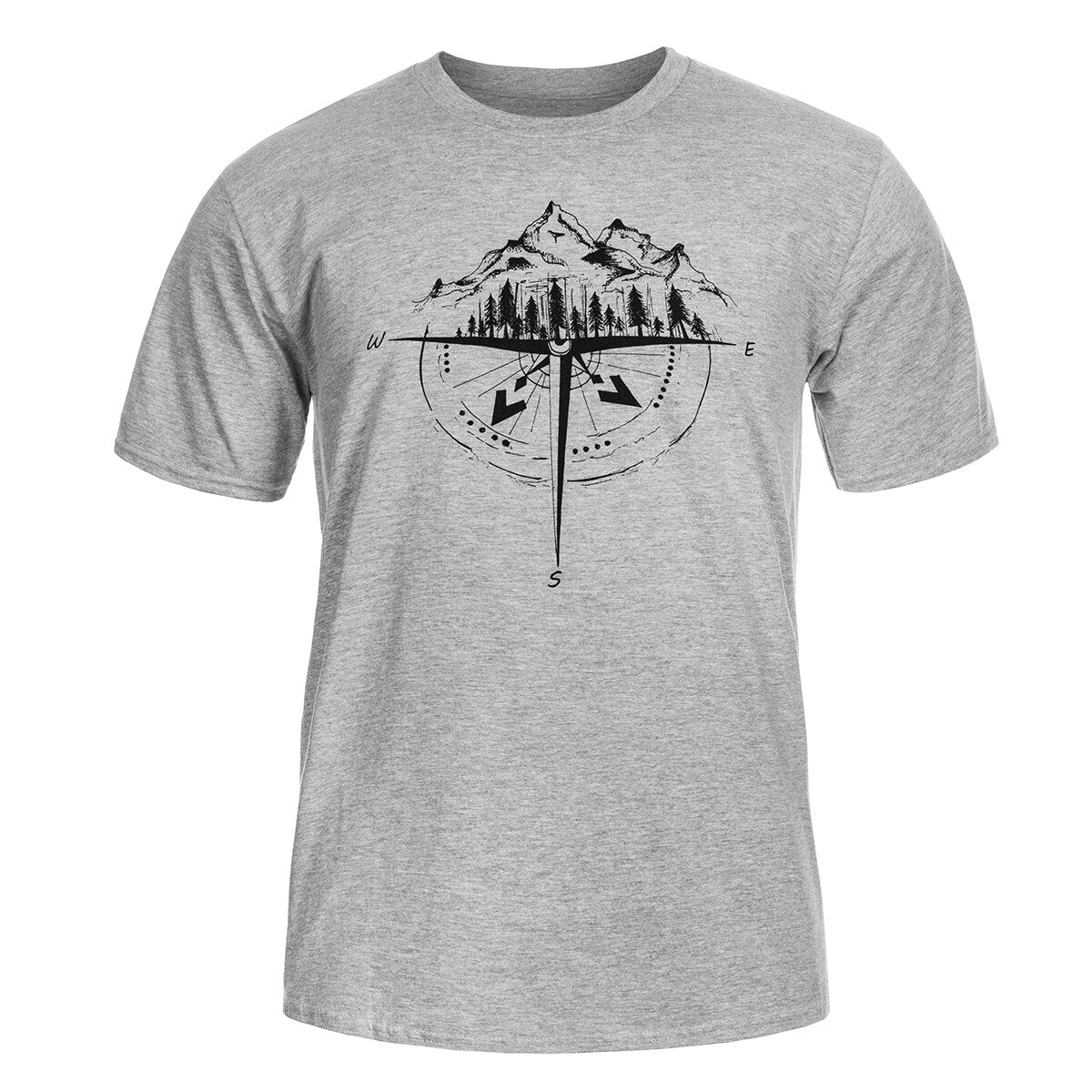 Koszulka T-shirt TigerWood Róża Wiatrów - Szara