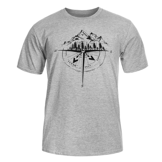 Koszulka T-shirt TigerWood Róża Wiatrów - Szara