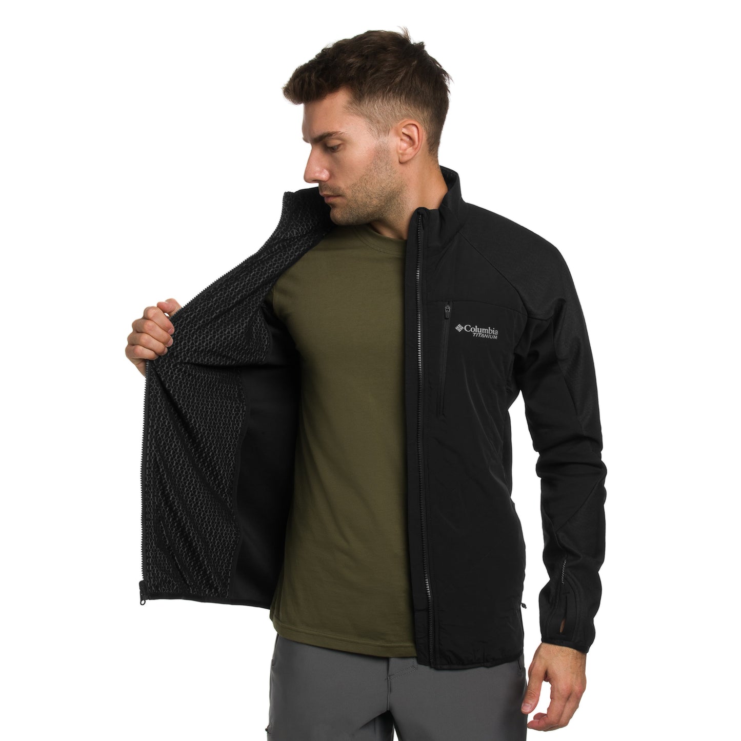 Kurtka Columbia Arctic Crest Hybrid Technical Fleece - Black