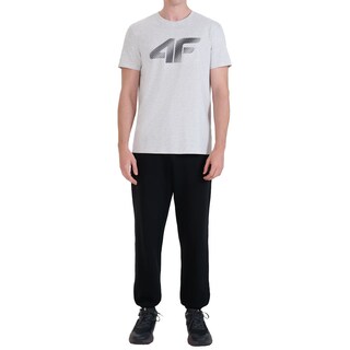Koszulka T-Shirt 4F M2257 - Chłodny Jasny Szary Melanż