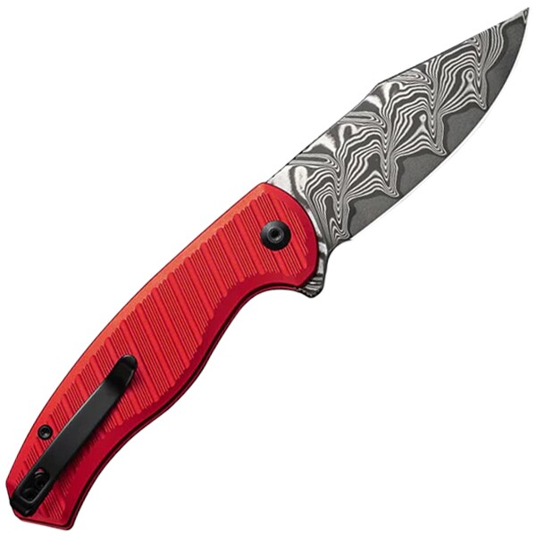 Nóż składany Civivi Stormhowl Damascus Aluminum - Red