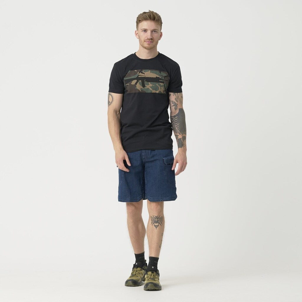 Koszulka T-Shirt Helikon 16/203 Combo - Black/US Woodland