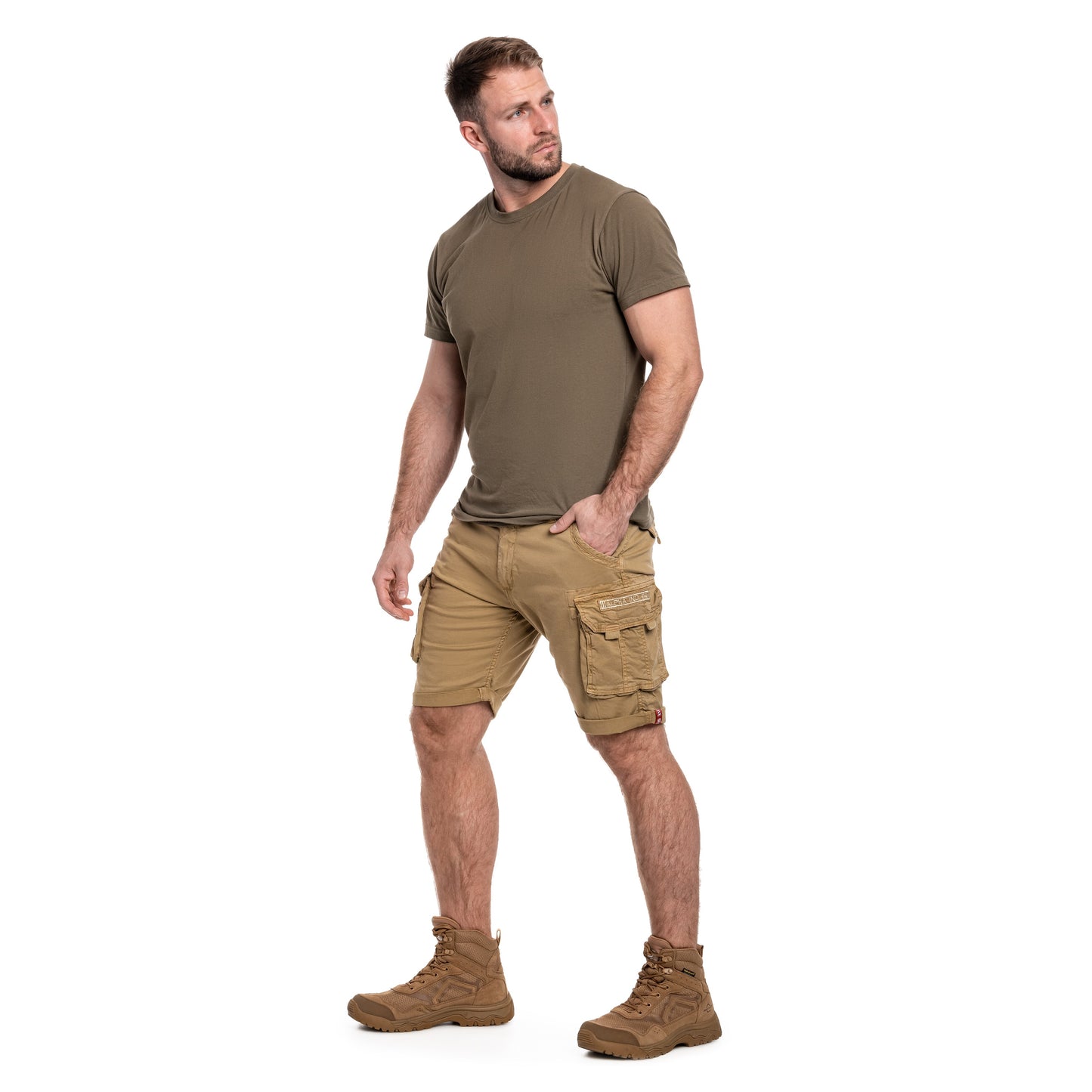 Szorty Alpha Industries Crew Short - Khaki
