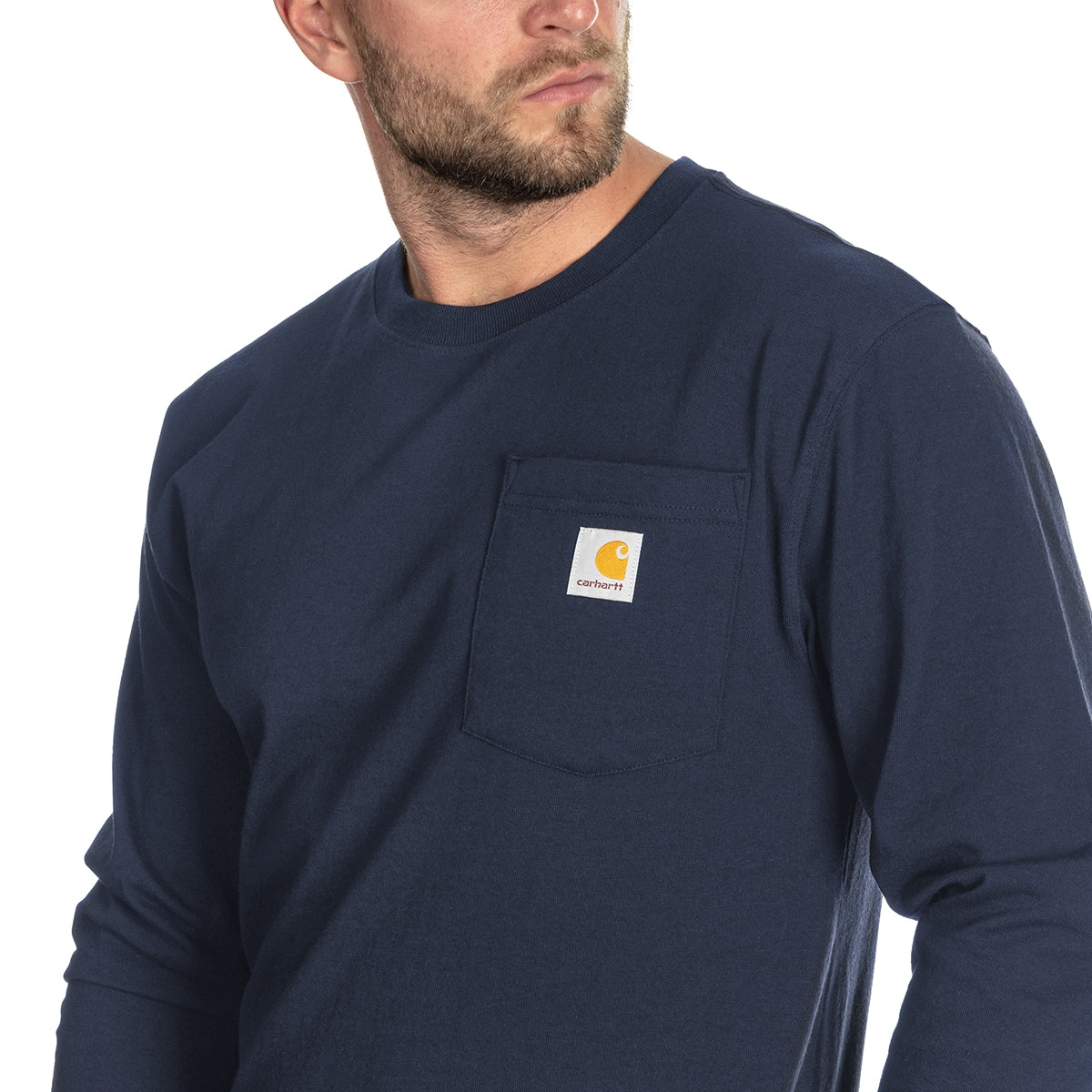 Koszulka Carhartt Heavyweight Longsleeve Pocket - Navy