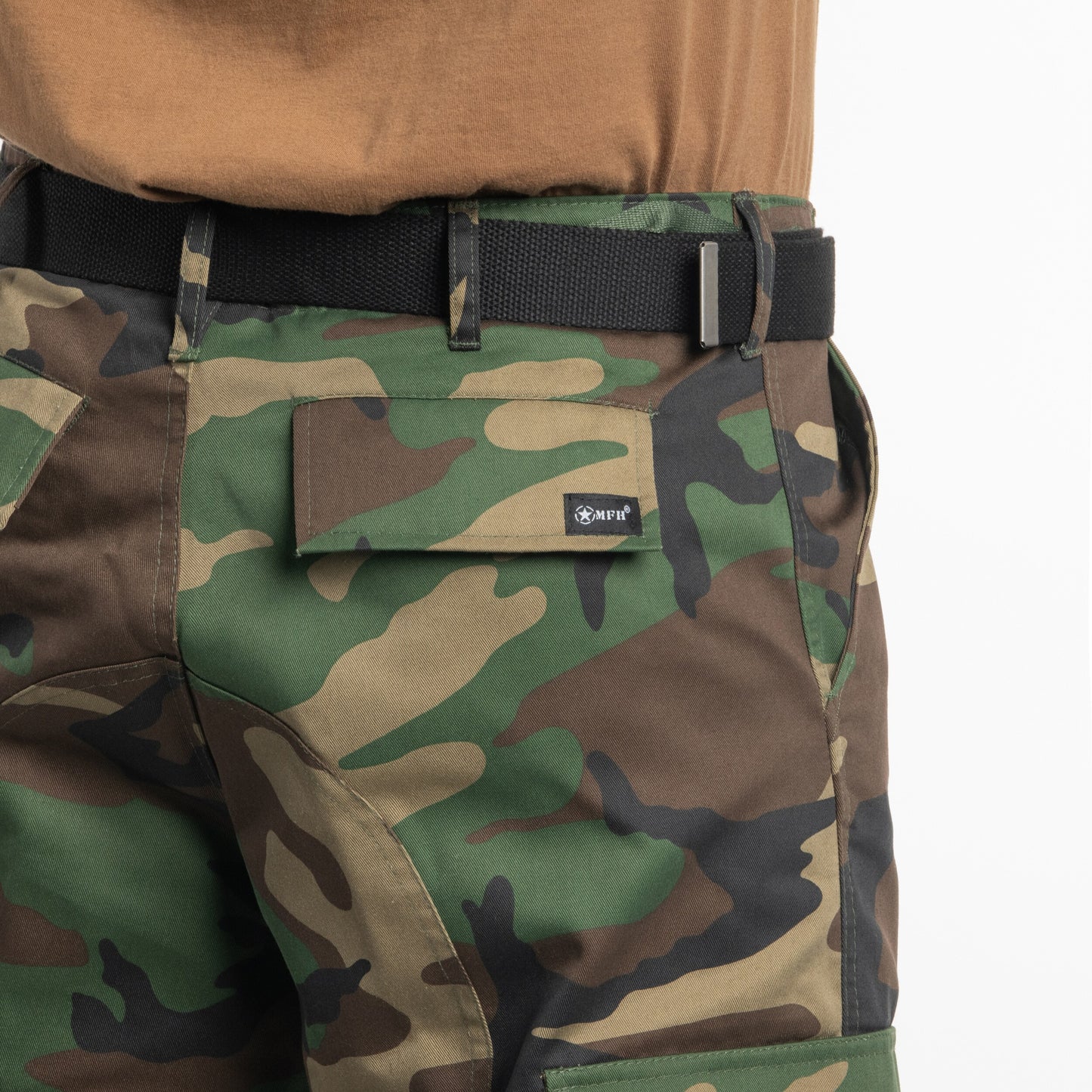 Spodnie wojskowe MFH wzmacniane US Combat BDU - Woodland