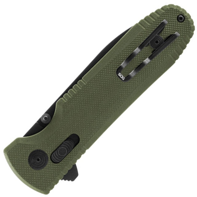 Nóż składany SOG Pentagon XR - OD Green