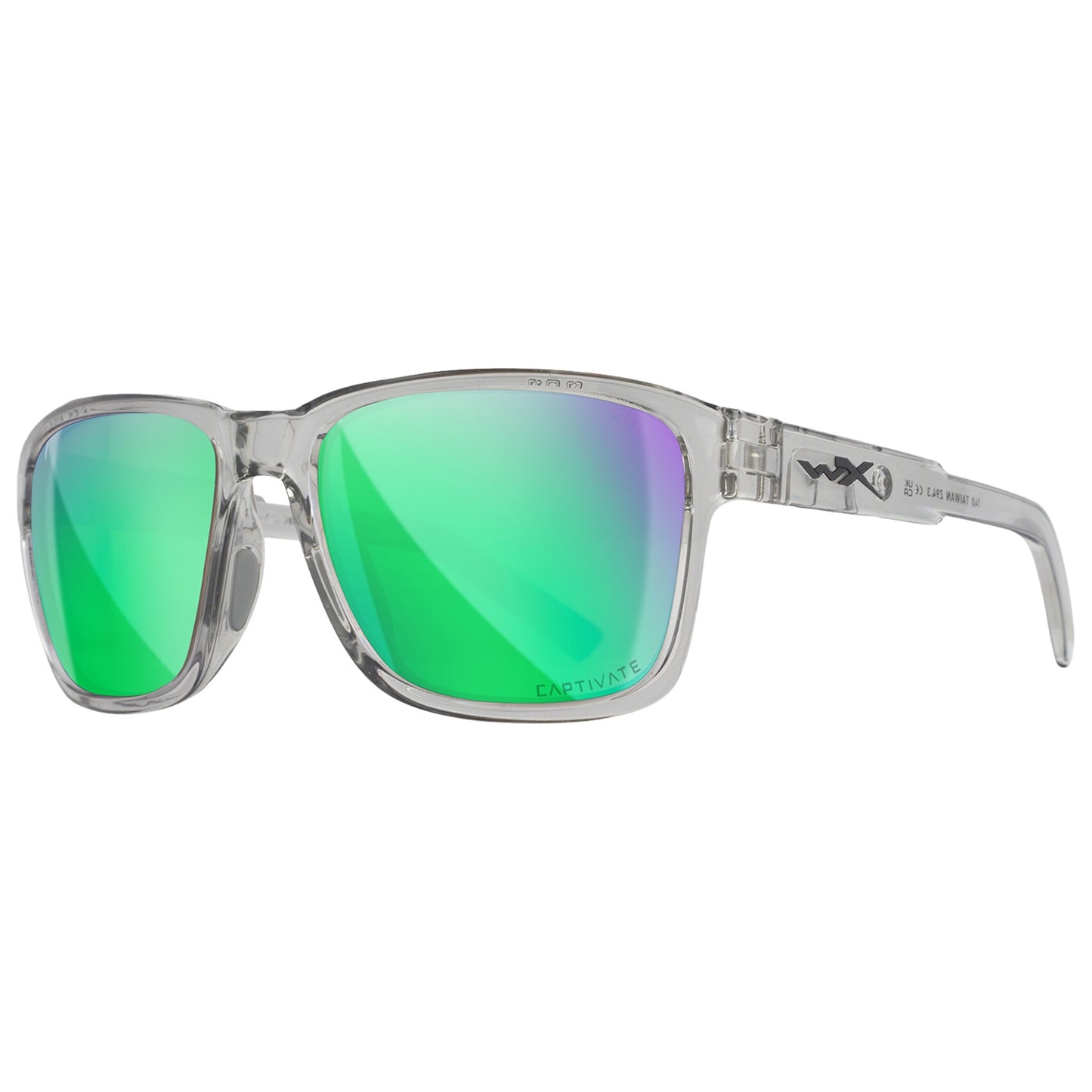 Okulary Wiley X Trek - Captivate Polarized Green Mirror/Gloss Crystal Light Grey