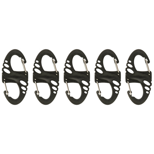 Karabińczyk M-Tac S-Hook plastikowy Black - 5 szt.