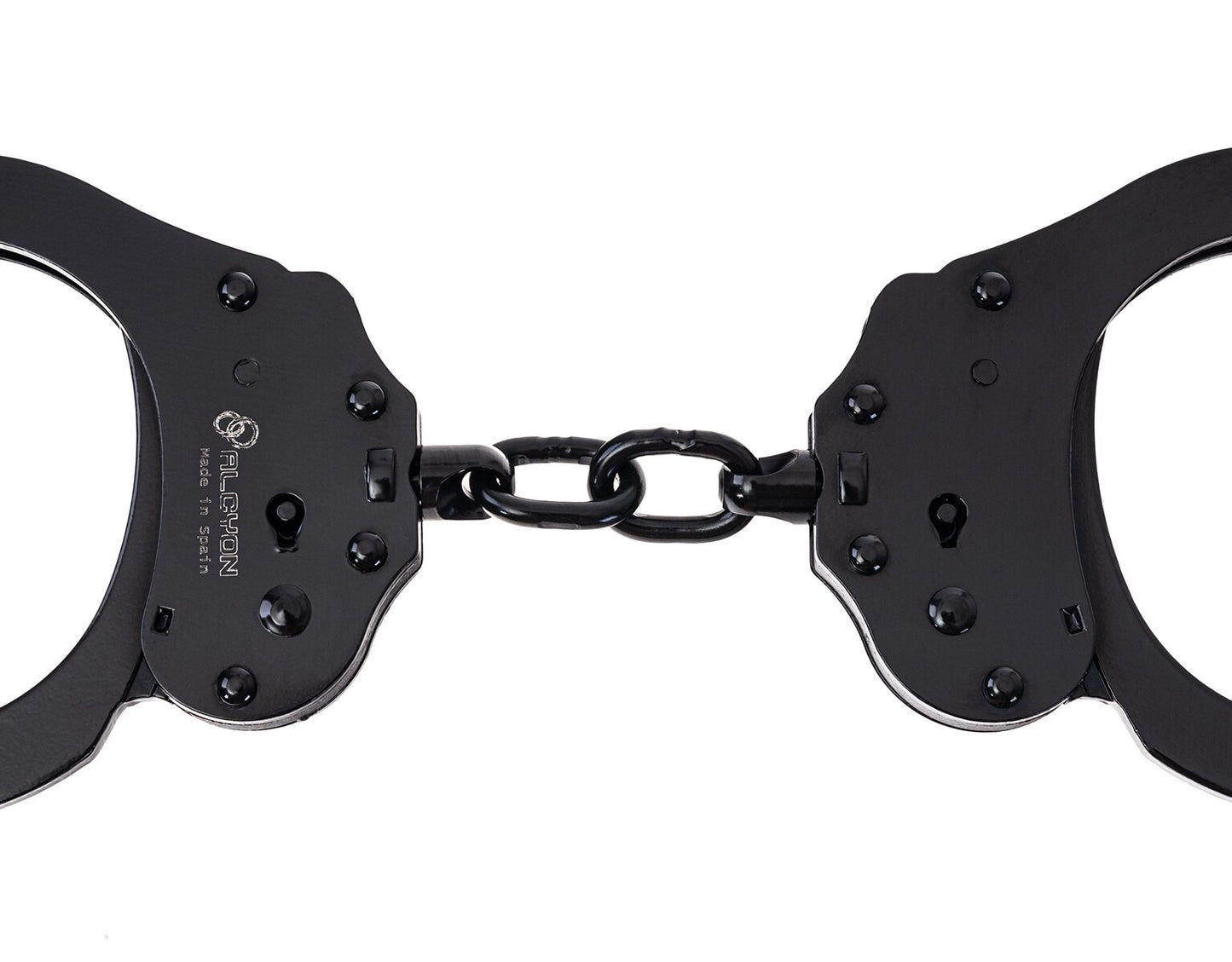 Kajdanki łańcuszkowe Alcyon Chain steel Double lock czarne