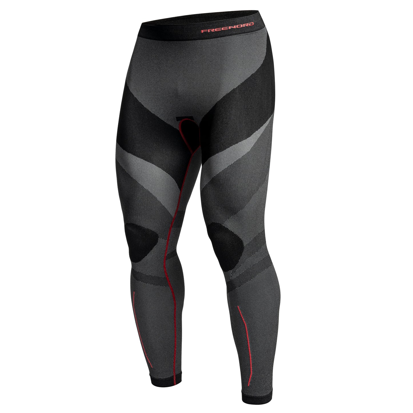 Legginsy termoaktywne męskie FreeNord Drytech - Black/Red