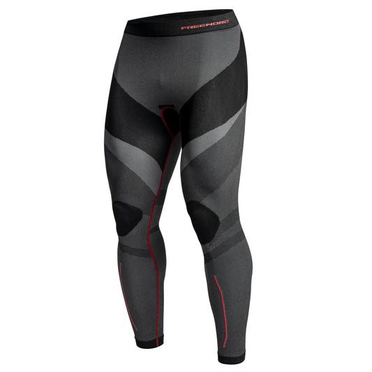 Legginsy termoaktywne męskie FreeNord Drytech - Black/Red