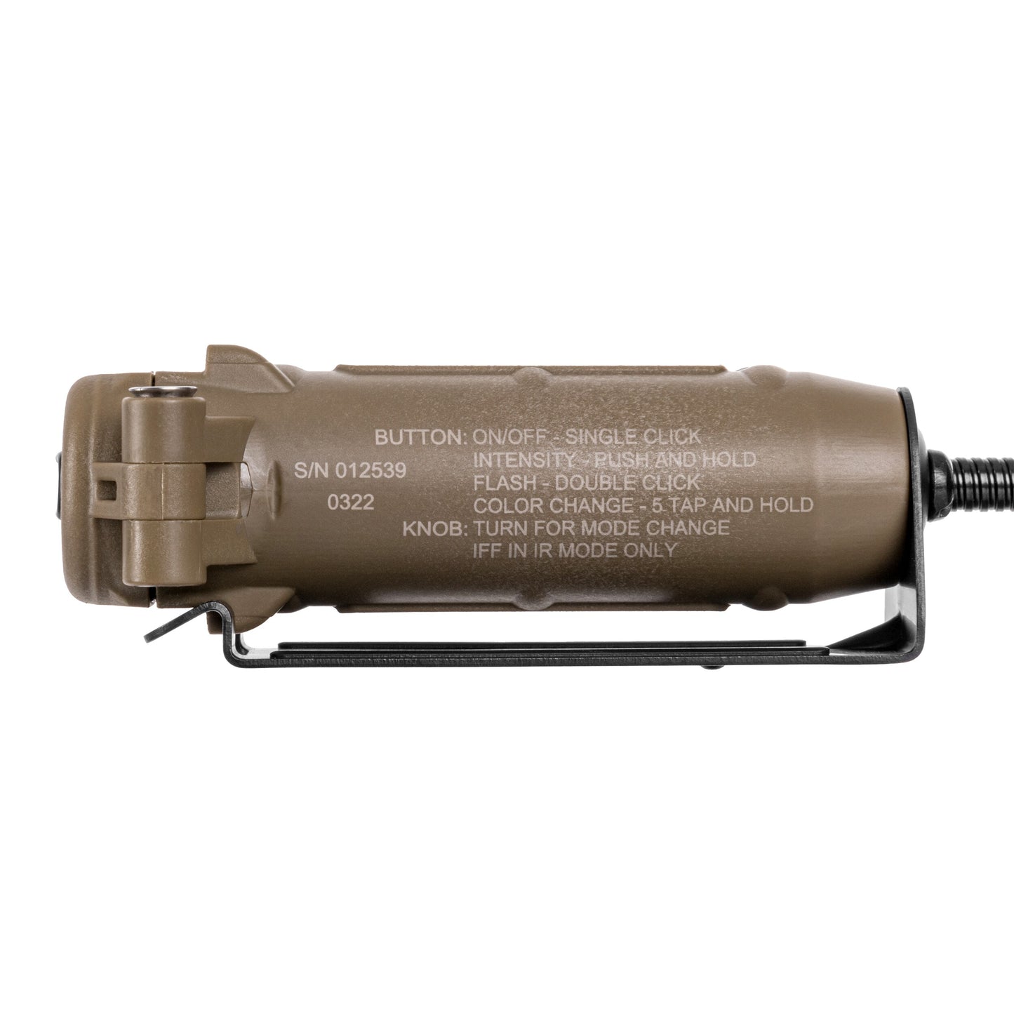 Latarka na hełm Streamlight Sidewinder Stalk Helmet Clips E-Mount Coyote - 76 lumenów